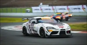 The Marco Polo Motorsports #71 Toyota GR Supra GT4 EVO2 on debut at Sonoma Raceway | Credit: Fred Hardy / SRO